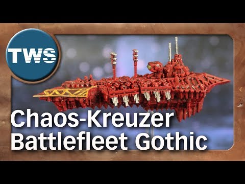 Atelier: Chaos-Kreuzer für Battlefleet Gothic / Chaos Cruiser (Tabletop-Modell, TWS)