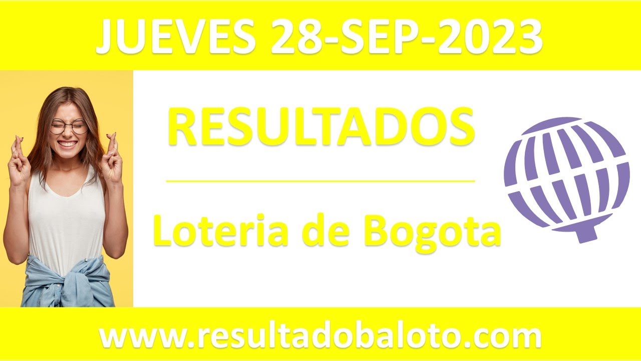 Lotería de Bogotá del Jueves 28 de Septiembre de 2023
