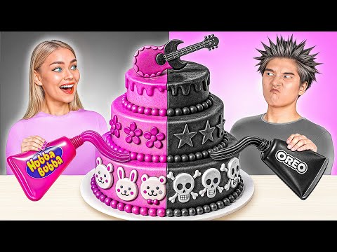 Black vs Pink Cake Decorating Challenge | Edible Battle by Multi DO Challenge