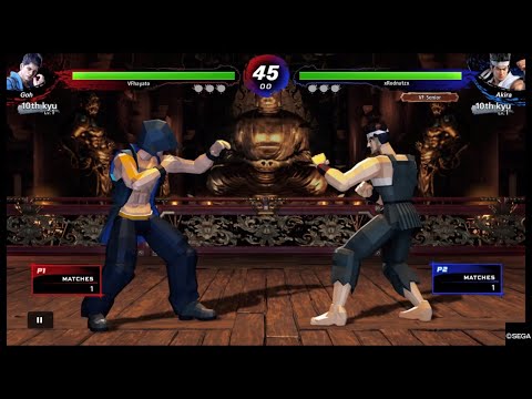 Classic Polygon Models in Virtua Fighter 5 Ultimate Showdown | Akira vs. Goh | PS4 Gameplay