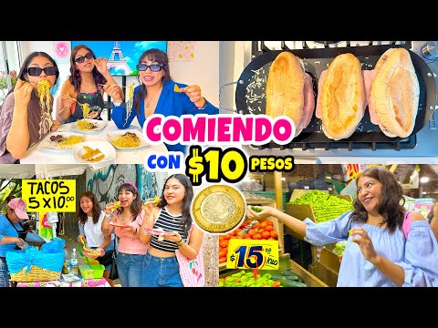 1 SEMANA COMIENDO CON SOLO 10 PESOS ¡TODO EL TEAM MERLIN! 😮🍅 *Extremo | CONNY MERLIN