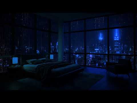 Midnight Rain: Dark Bedroom Ambience for Ultimate Relaxation and Calm 💤🌧️