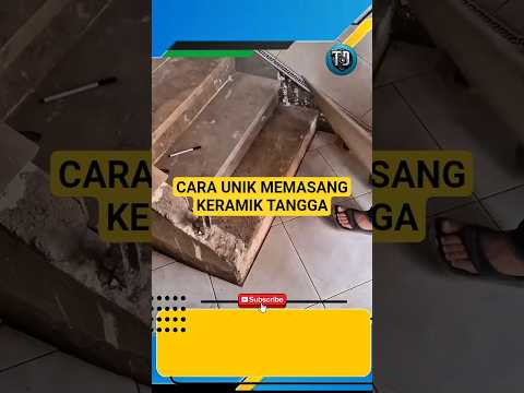 Cara memasang keramik tangga yang unik #diy #automobile #amazingfacts #feedshorts #shorts