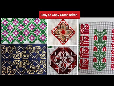 New Cross stitch designs // Beautiful and Easy Dosuti design #embroiderydesign