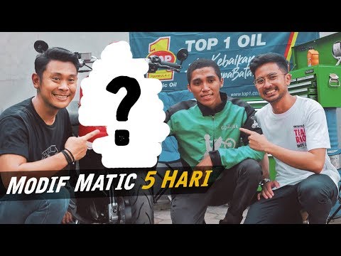 Modifikasi Motor Matic Driver Ojol #KebaikanTanpaBatas #OliTOP1 #AtenxKatros #modifikasimotormatic