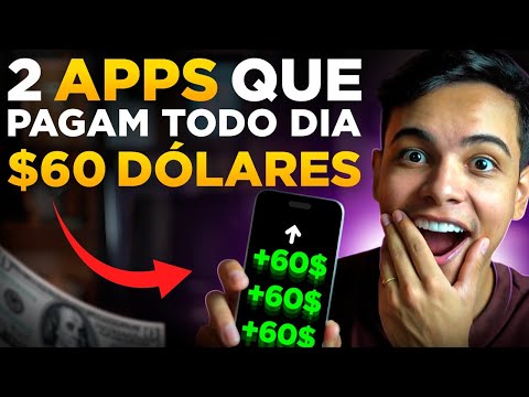 2 APPS QUE PAGAM ATÉ 60 DÓLARES POR DIA DE GRAÇA (Ganhar dinheiro online 2025)