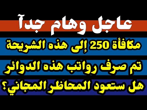 #عاجل_الآن / مكافأة 250 ألف إلى هذه الشريحة من الموظفين ، وتم صرف رواتب هذه الدوائر