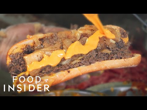 YouTube video thumbnail: Jim’s South Street Makes The Quintessential Philly Cheesesteak