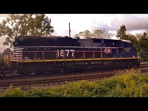 CSX 1877 Heritage Unit Leads Big Train! CSX Military Train Fire! 3 Big CSX Manifest Trains Much More