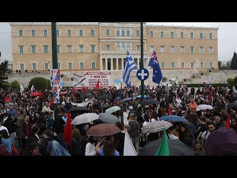 Προεκλογική Πρωτομαγιά στην Ελλάδα: Μεγάλες απεργιακές συγκεντρώσεις
