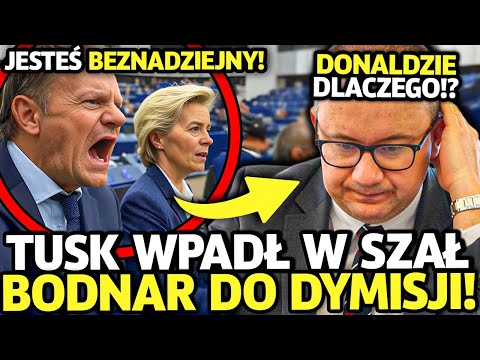 TUSKOWI PUŚCIŁY NERWY! DEMISJA BODNARA STAJE SIĘ FAKTEM! CZY TERAZ UCIEKNIE ZA GRANICĘ?