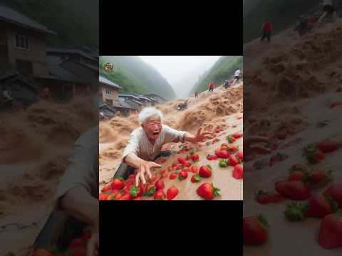 Toofani barish😱 strawberry cat 😸#shorts #youtubeshorts #shortvideo #shortsviral