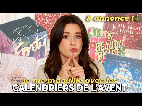 Je me maquille avec les CALENDRIERS DE L'AVENT ! + annonce planning 😏