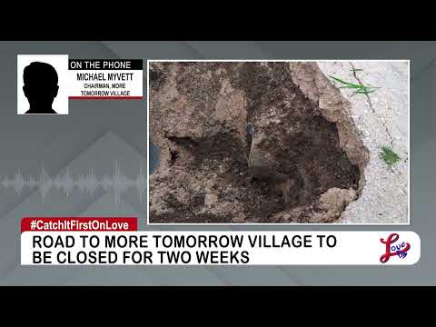 YouTube video thumbnail: Access Road to More Tomorrow Closed for Urgent Repairs