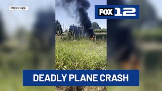 Video shows moments before deadly plane crash near Twin Oaks Airpark in Washington County