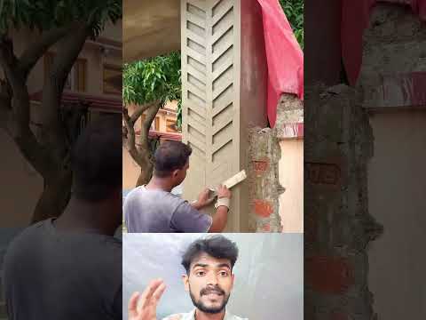 पिलर पर कितना बढ़िया डिजाइन  बनाया 😱 #viral #home #mistri #youtube #शॉर्ट #video #shortsfeed