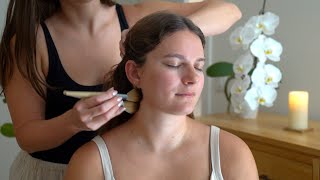 ASMR Tingly Light Touch, Scratching & Scalp Play on Giselle 💕 (Whisper)