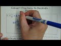 Converting Fractions to Decimals