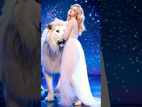 A woman performs a fusion with theWhite Lion on AGT#magic #angel #americagottalent