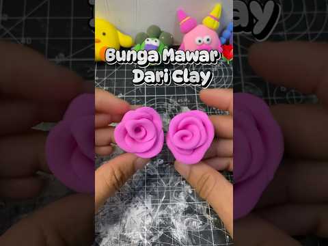 Membuat Bunga Mawar🌹dari Clay KEREN BANGET💪#mawarputih #bungamawar #clay #clayart #shorts #short