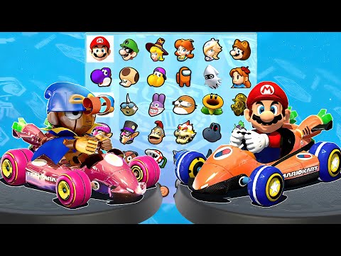 Mario Kart 8 Deluxe - Mario, Geno and E.Gadd Drivers Carrot Karts From Mario Kart Tour