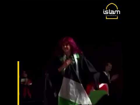 Student defies staff, raises Palestine flag at graduation | Islam Channel