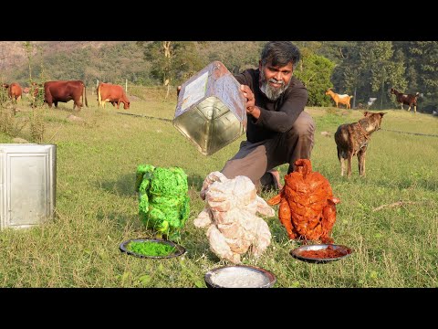 प्रजासत्ताक दिन विशेष.. तिरंगा चिकन 😋😋,Republic  day Special Tiranga Chicken😋😋