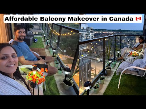 Affordable Balcony Makeover in Canada Apartment 🇨🇦 | Indian Couple In Canada #indianbloggerincanada