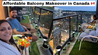 Affordable Balcony Makeover in Canada Apartment 🇨🇦 | Indian Couple In Canada #indianbloggerincanada