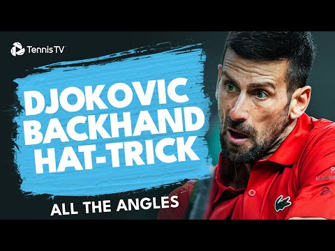 All The Angles: Novak Djokovic Hits THREE Incredible Backhands In One Game | Shanghai 2024