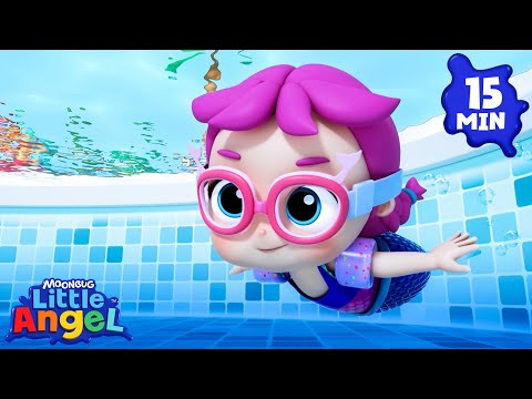 Jill Swims like a Mermaid 🧜🏻‍♀️ Fun Sing Along Songs by @LittleAngel Playtime