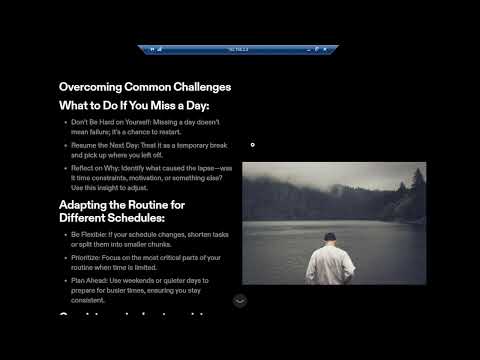 How to Overcome Challenges while doing Morning Routine in Obsidian.