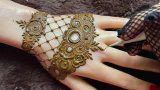 Beautiful Prettiest Henna Design For Back Hand | Beautiful simple Party Henna Design Tutorial #henna