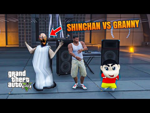 SHINCHAN, FRANKLIN & GRANNY Dance Party  | GTA 5