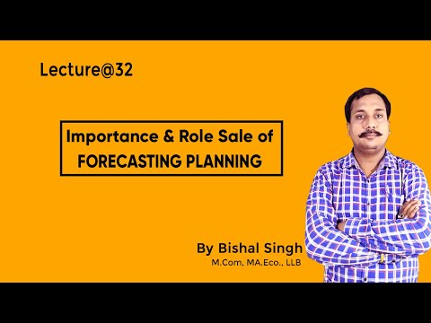 Importance & Role Sale Of Forecasting Planning II Business Management I Lecture@30 I By Bishal Singh