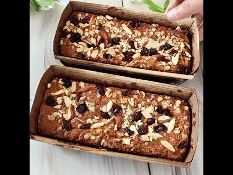 Healthy Oats Cranberry Almond Cake 🥰No Maida Oats Cranberry Almond Cake Recipe #oatscake