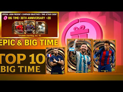 🔥 Big Time! TOP 10 Jogadores Imparáveis em eFootball 2025