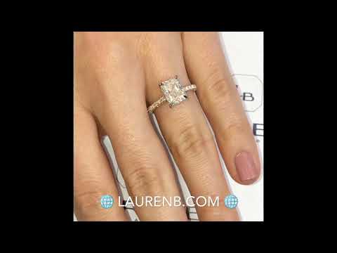 2.70 ct Radiant Cut Moissanite Two-Tone Engagement Ring