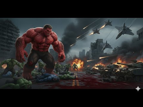RED HULK'S LAST WAR | Hulk Army vs. Humanity’s Final Strike | F-22 Victory | Veo 3.1 AI Epic