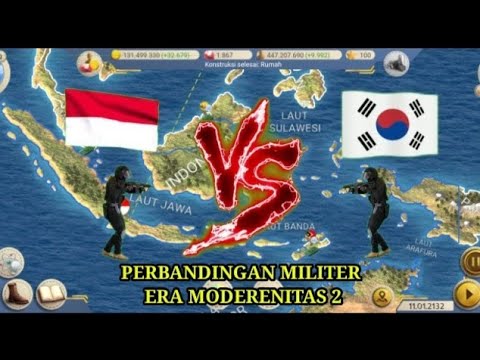 Perbandingan Militer Indonesia dengan Korea Selatan di Game ||Era Modernitas 2 || KYO2D Version