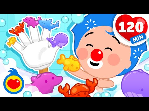 🛁 Sea Animals Finger Family Bath Time Song 🐠 | + More Nursery Rhymes & Songs by Plim Plim