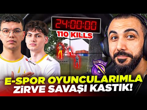 S2G E-SPOR OYUNCULARIYLA 24 SAAT ZİRVE SAVAŞI KASTIK!! 😱 110 KILLS ZORLU MAÇLAR | PUBG MOBILE