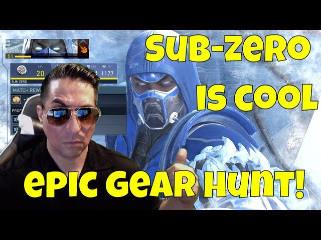 INJUSTICE 2 SUB-ZERO EPIC GEAR HUNT! HE'S SO COOL I HAVE TO WEAR SUNGLASSES!