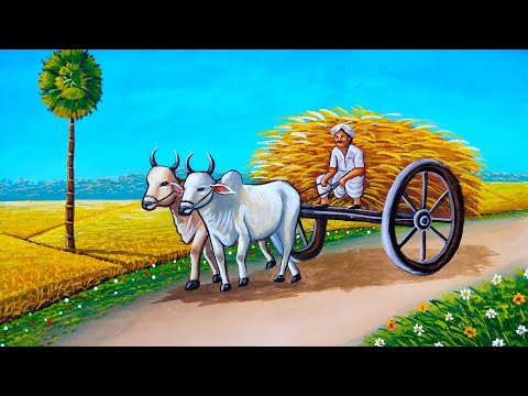 How to Paint a bailgadi very easily | painting 589