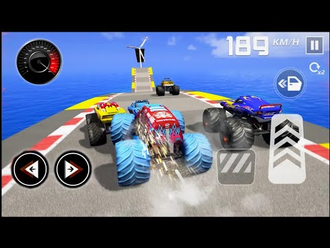 Monster Truck Ramp Impossible Driving - Mega Ramp Truck Stunt Master Simulator - Android Gameplay 🔥