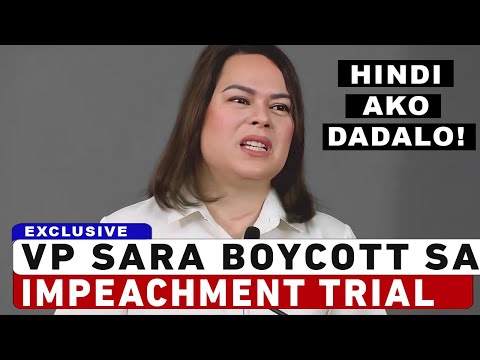 Boycott Si VP Sara Duterte Sa Impeachment Hearing