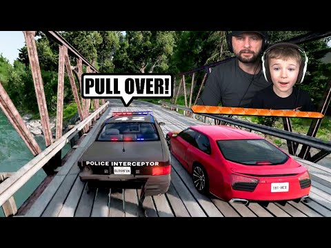 Chasing Bad Guys With Police Car | BeamNG.drive