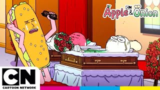 Apple and Onion Fake Their Own Death | Apple & Onion | Cartoon Network UK
