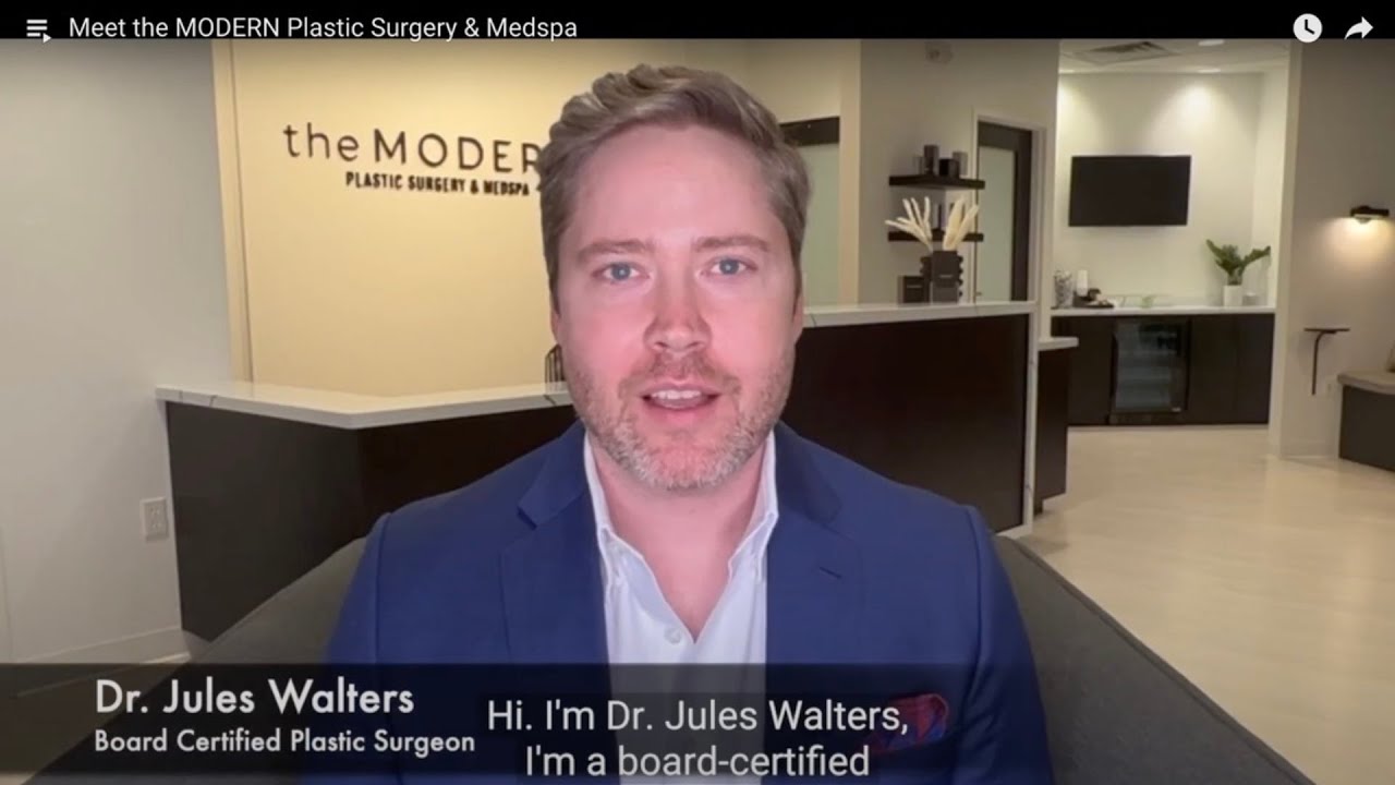Dr. Jules Walters introducing his plastic surgery practice.