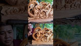 How we carved Hashirama vs Madara from a piece of Wood.#animeart #narutofanart #woodcarving